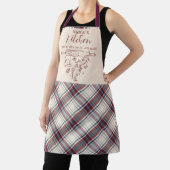 ワイエレガントンレッドベージュタータンチェックプリドナナズキッチン エプロン (インサイチュ)