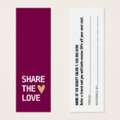 ワイエレガントンレッド白金ゴールドハート紹介カード (正面&裏面)