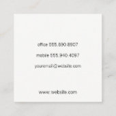 ワイエレガントン注ぎ スクエア名刺 (裏面)