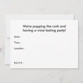 ワイエレガントン試飲パーティの招待状 招待状 (裏面)