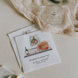 ワイエレガントン試飲 |ピクニックブライダルシャワー スタンダードカクテルナプキン