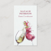 ワイエレガントン赤と白ダンスイベントコーディネーター 名刺 (正面)