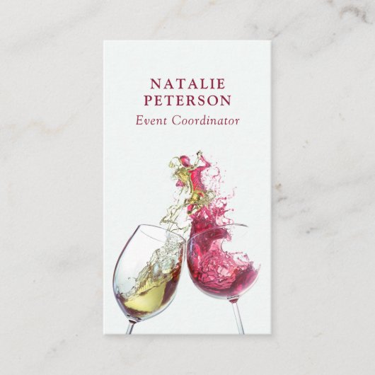 ワイエレガントン赤と白ダンスイベントコーディネーター 名刺 (正面)