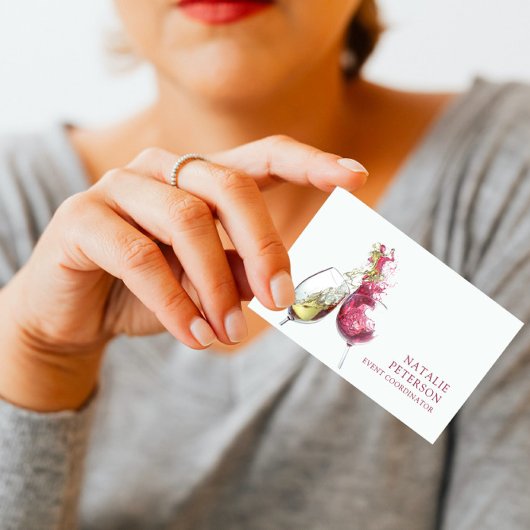 ワイエレガントン赤と白ダンスイベントコーディネーター 名刺