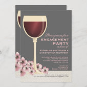 ワイエレガントン&フローラ結婚婚約パーティ 招待状 (正面/裏面)