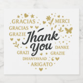 ワイエレガントン&ラきらめくベル – ギフトに最適 スパークリングワインラベル (シングルラベル)