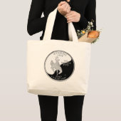 ワイオミフェイクング州クォーター ラージトートバッグ (正面(商品))