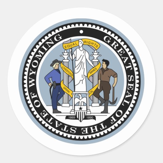 ワイオミンギットシール、ワイオミンシールのシール ラウンドシール (正面)