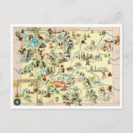 ワイオミングおもしろいはがき ポストカード (正面)