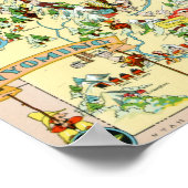 ワイオミングおもしろいヴィンテージマップ ポスター (角)