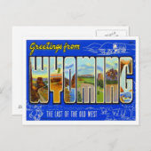 ワイオミングからの挨拶 ポストカード (正面/裏面)