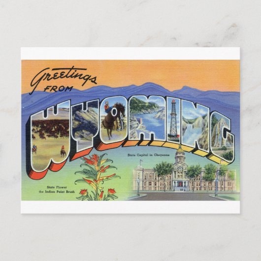 ワイオミングからの挨拶 ポストカード (正面)