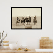 ワイオミングで灰色の狼をローピング1887 ポスター (キッチン)