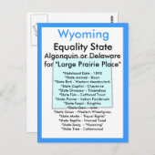 ワイオミングについて ポストカード (正面/裏面)