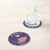 'ワイオミングのステッカー、電話ケース、トートバッグ、時計 ラウンドペーパーコースター (インサイチュ)