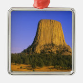 ワイオミングのデビルズタワー国定記念碑 メタルオーナメント (正面)