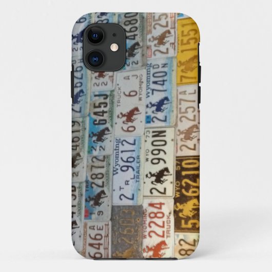 ワイオミングのナンバープレート Case-Mate iPhoneケース (裏面)