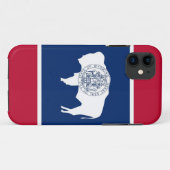 ワイオミングのフラグ付きIPhone 5ケース Case-Mate iPhoneケース (裏面(横))