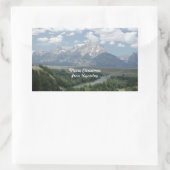 ワイオミングのメリークリスマス 長方形シール (バッグ)