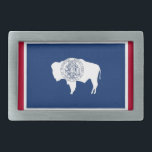 ワイオミングの国家の旗が付いているベルトの留め金 長方形ベルトバックル<br><div class="desc">ワイオミングの旗が付いているエレガントなベルトの留め金。 米国。 このプロダクトカスタマイズ可能。</div>