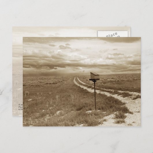 ワイオミングの孤独なメールボックス ポストカード (正面/裏面)