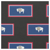 ワイオミングの州の旗 ファブリック (クローズアップ)