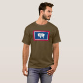 ワイオミングの州の旗 Tシャツ (正面フル)