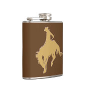 ワイオミングの強く反対する馬の金ゴールド フラスク (右)