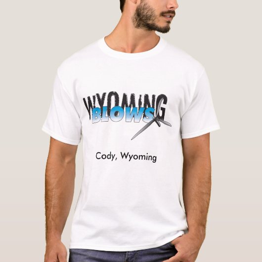 ワイオミングの打撃/Cody、ワイオミング Tシャツ (正面)