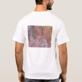 ワイオミングの旗 + 地図のTシャツ Tシャツ (裏面)