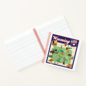 ワイオミングの漫画の地図 ノートブック (内部)