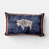 ワイオミングの風化させた旗 ランバークッション (裏面)