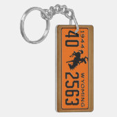 ワイオミングの1944年のヴィンテージのナンバープレートKeychain キーホルダー (正面左)