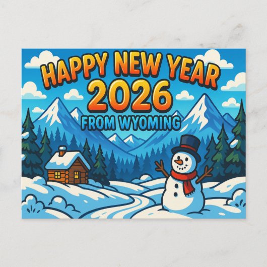 ワイオミングはがき ポストカード (正面)