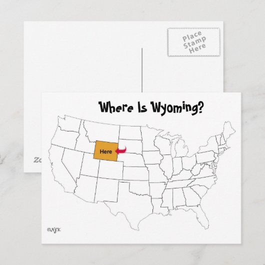 ワイオミングは? ポストカード (正面/裏面)