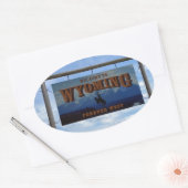 ワイオミングへようこそ 楕円形シール (封筒)