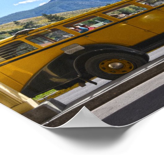 ワイオミングイエローストーン国立公園イエローバス ポスター (角)