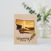 ワイオミングイエローストーン国立公園ゲイザートラベル ポストカード (スタンド正面)