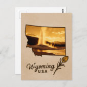 ワイオミングイエローストーン国立公園ゲイザートラベル ポストカード (正面/裏面)