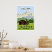 ワイオミングイエローストーン国立公園 ポスター (キッチン)