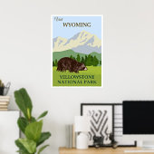 ワイオミングイエローストーン国立公園 ポスター (ホームオフィス)