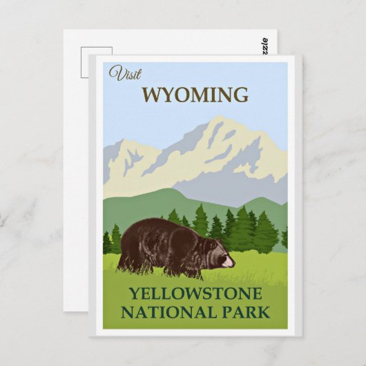 ワイオミングイエローストーン国立公園 ポストカード (正面/裏面)