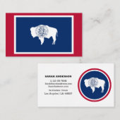 ワイオミングエレガント国旗の名刺/アメリカ 名刺 (正面/裏面)