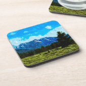 ワイオミンググランドテトンマウンテンズ抽象芸術 コースター (左側)