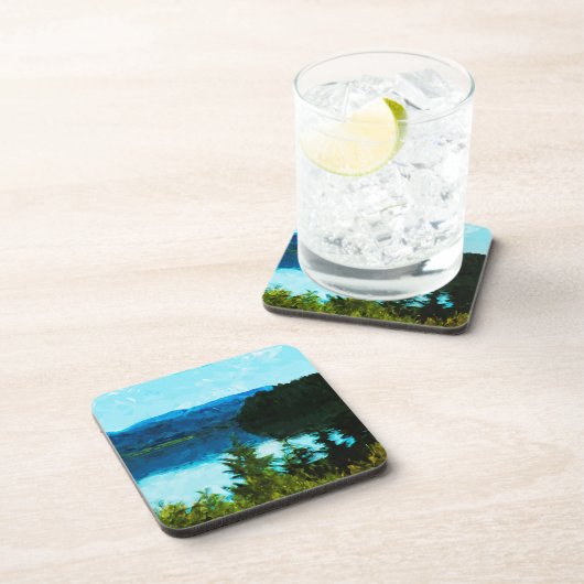 ワイオミンググランドテトンマウンテンズ抽象芸術 コースター (右側)