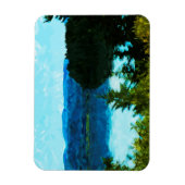 ワイオミンググランドテトンマウンテンズ抽象芸術 マグネット (縦)