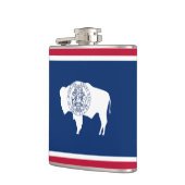 ワイオミングフラグ&トラベルワイオミングUSA州/スポーツファン フラスク (左)