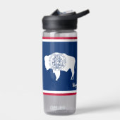 ワイオミングボトル、愛国的ワイオミング国旗 ウォーターボトル (左面)