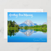 ワイオミングランドティートンズポストカードからの挨拶 ポストカード (正面/裏面)