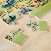 ワイオミングヴィンテージはがきマップ ジグソーパズル (側面)